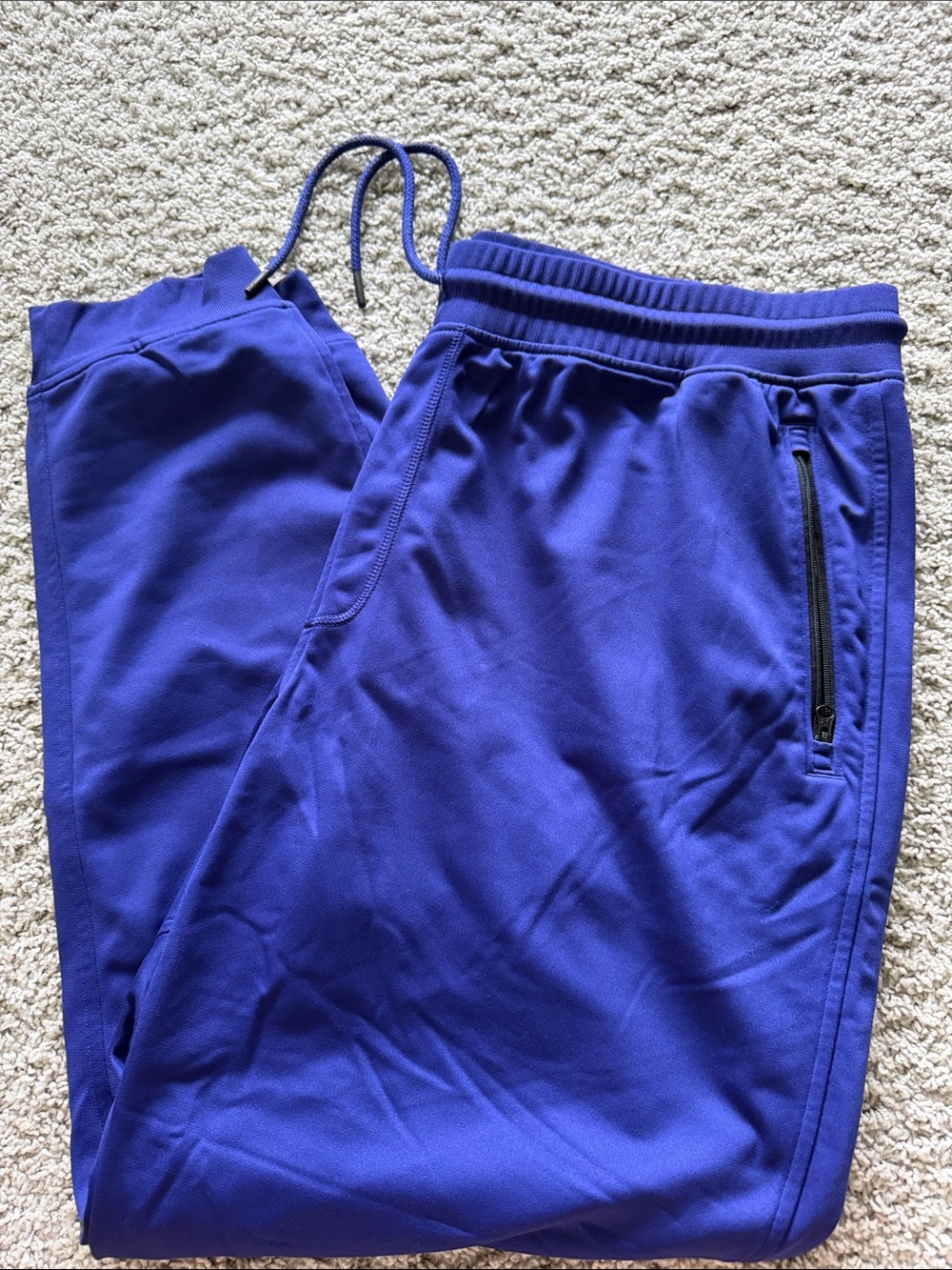 Under Armour Men's Joggers in Royal Blue with Zipper Pocket